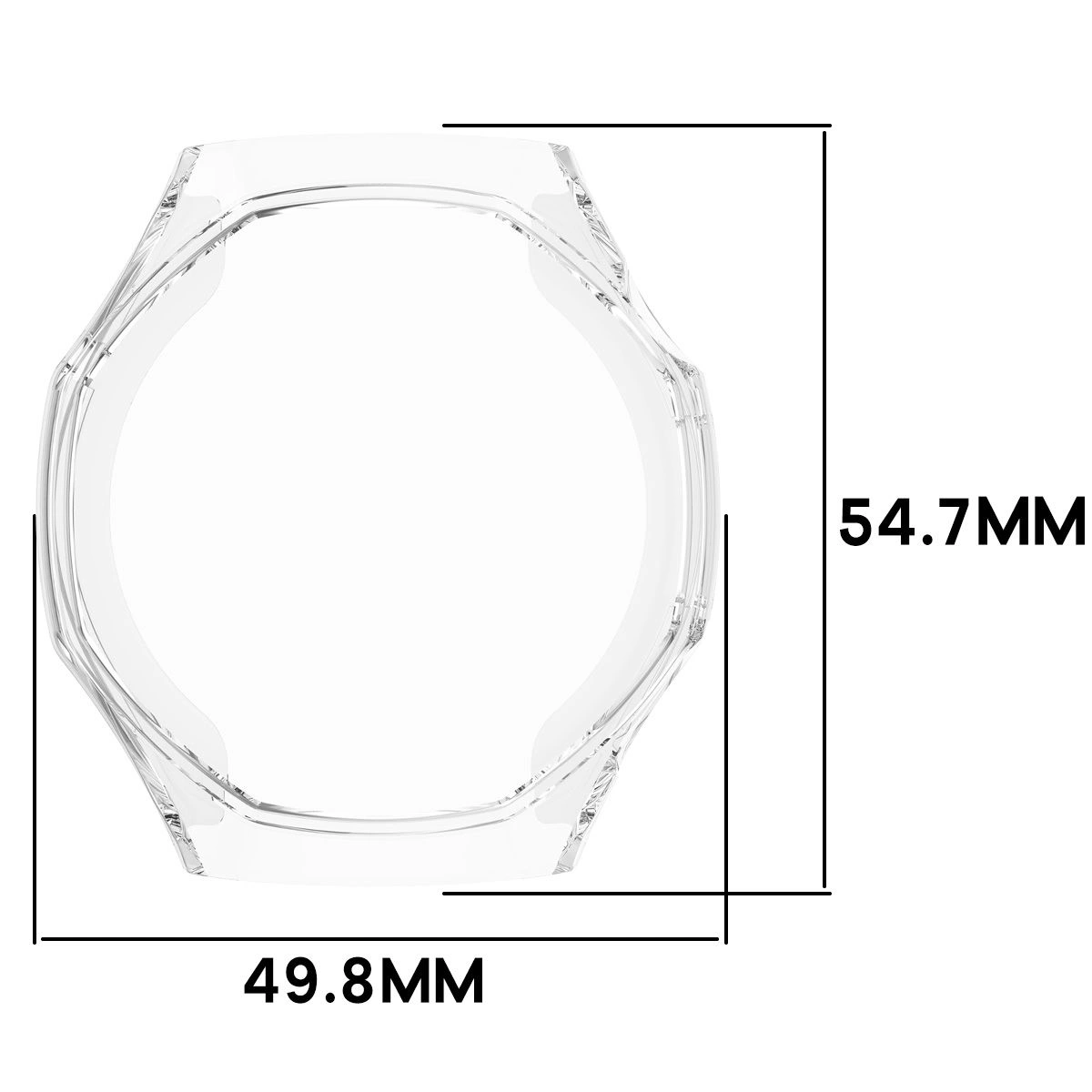 Wymiary obudowy Bizon Case Watch Felipe dla Huawei Watch GT6 Pro 46 mm